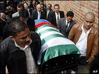 Funeral del gobernador de Caquetá en Bogotá