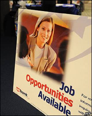 Cartel anunciando posibilidades de empleo en California