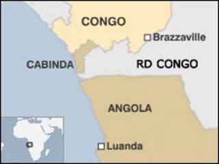 Mapa de Cabinda