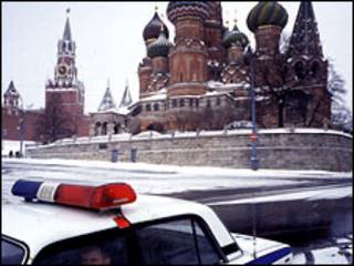 Милицейская машина на Красной площади