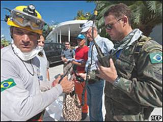 Equipe brasileira no Haiti
