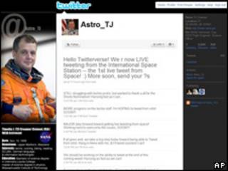 T.J. Creamer, primer astronauta en twittear desde el Espacio.