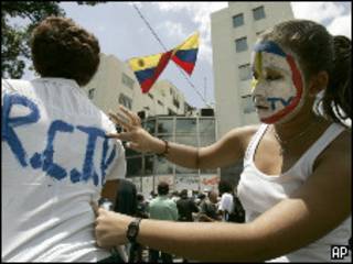 Protesto contra a suspensão da RCTV em 2007