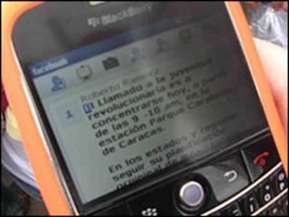 Mensaje de texto via celular