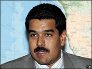 Nicolás Maduro, canciller de Venezuela.