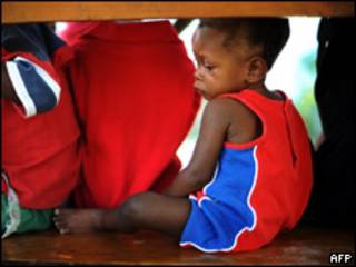 Uno de los 33 niños que iban a ser llevados a República Dominicana