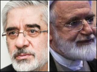 میر حسین موسوی و مهدی کروبی