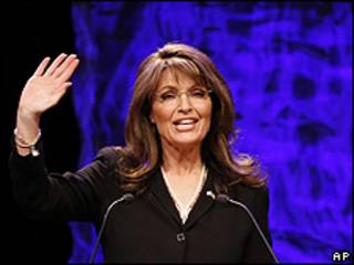Sarah Palin, ex candidata a la vicepresidencia de Estados Unidos, en discurso ante el movimiento Tea Party