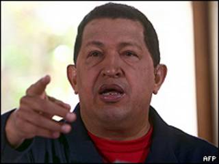 Presidente de Venezuela, Hugo Chávez.