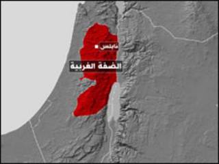 خريطة الضفة الغربية