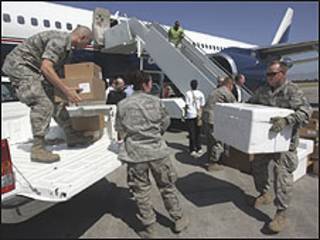 Soldados dos EUA no Haiti (Foto: UN/Sophia Paris/AFP/Getty Images)