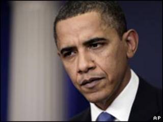 O presidente dos Estados Unidos, Barack Obama, durante entrevista coletiva em Washington (AP, 9 de fevereiro de 2010)