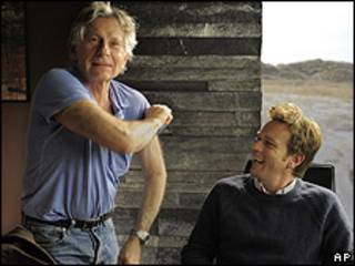 Roman Polanski, junto a Ewan McGregor, durante la grabación de The ghost writer