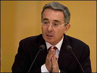 Álvaro Uribe, presidente de Colombia