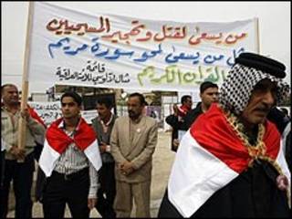 مسیحیان معترض در عراق