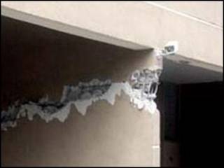 Estructura afectada por el terremoto
