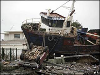 Talcahuano, Chile, após o terremoto