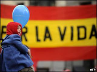Marcha en España contra el aborto