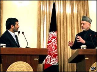 کرزی، احمدی نژاد