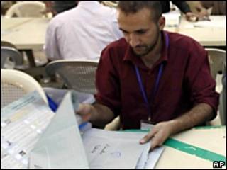 Conteo de votos en Bagdad
