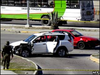 Escena del crimen en Ciudad Juárez, México