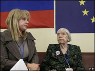 Элла Памфилова и Людмила Алексеева (23 марта 2010 года)
