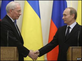 Николай Азаров и Владимир Путин