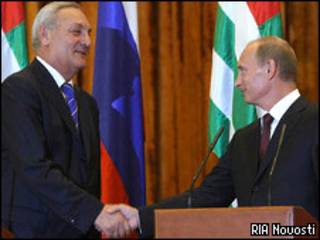 Сергей Багапш и Владимир Путин