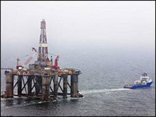 Plataforma petrolera en Falklands Malvinas