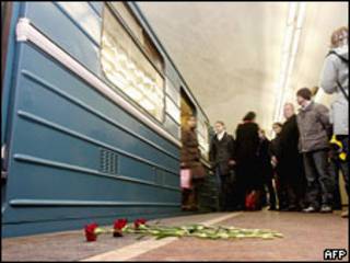 Место взрыва в метро