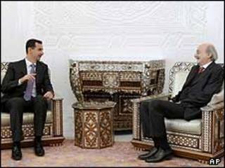 ولید جنبلاط و بشار اسد