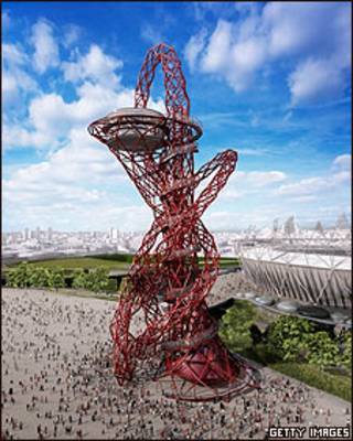 Imagen digital de la estatua ArcelorMittal Orbit