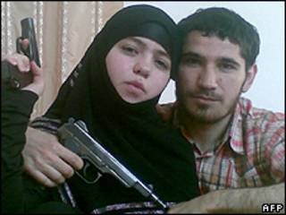 Dzhennet Abdurakhmanova e o marido