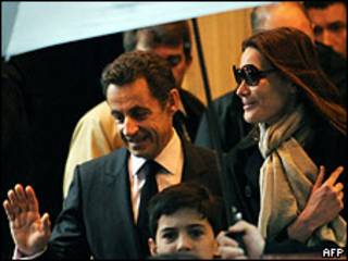 Nicolas Sarkozy y Carla Bruni
