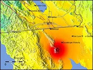 Gráfico del terremoto en Baja California. Foto: Servicio Geológico de Estados Unidos