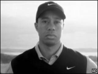 Tiger Woods no anúncio da Nike