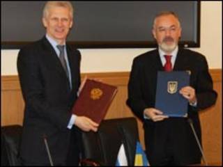 Министры образования России и Украины Андрей Фурсенко и Дмитрий Табачник