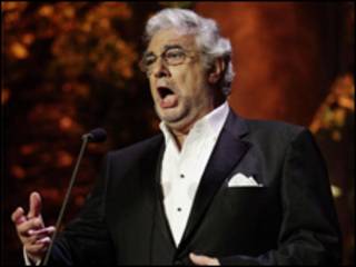 Plácido Domingo durante un concierto.
