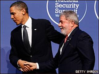 Lula e o presidente dos EUA, Barack Obama