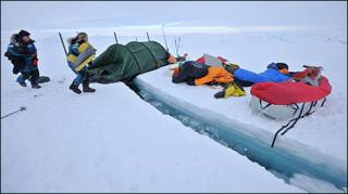 Acampamento da Catlin Arctic Survey (Foto: Copyright Martin Hartley)