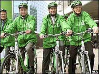 Ciclistas en Europa por la energía sustentable