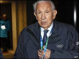 Juan Antonio Samaranch en los Juegos de Invierno de Vancouver