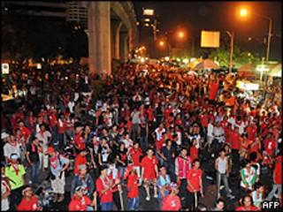 Manifestantes em Bagcoq