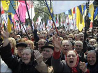 Демонстрація проти харківських угод минулої суботи