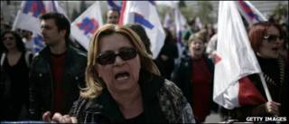 Protesto na Grécia