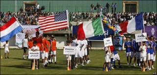 Inauguración del "Mundial de Fútbol" de Gaza.