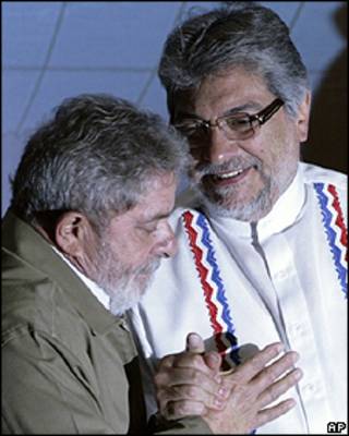O presidente Lula e o presidente Lugo
