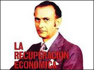 José Alfredo Martínez de Hoz, ministro de Economía durante el último gobierno militar argentino en una portada de la revista Mercado