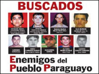 Cartel repartido por el gobierno paraguayo