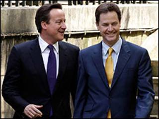 Pira Minista David Cameron da mataimakinsa Nick Clegg